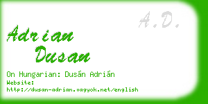 adrian dusan business card